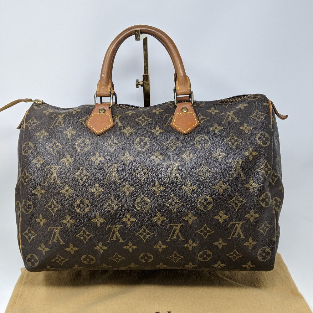 Louis Vuitton Brown Monogram Canvas Speedy Top-Handle Tote - Picture 2 of 15